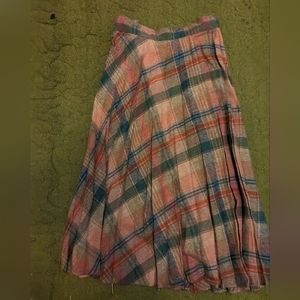 Plaid Pleated Skirt